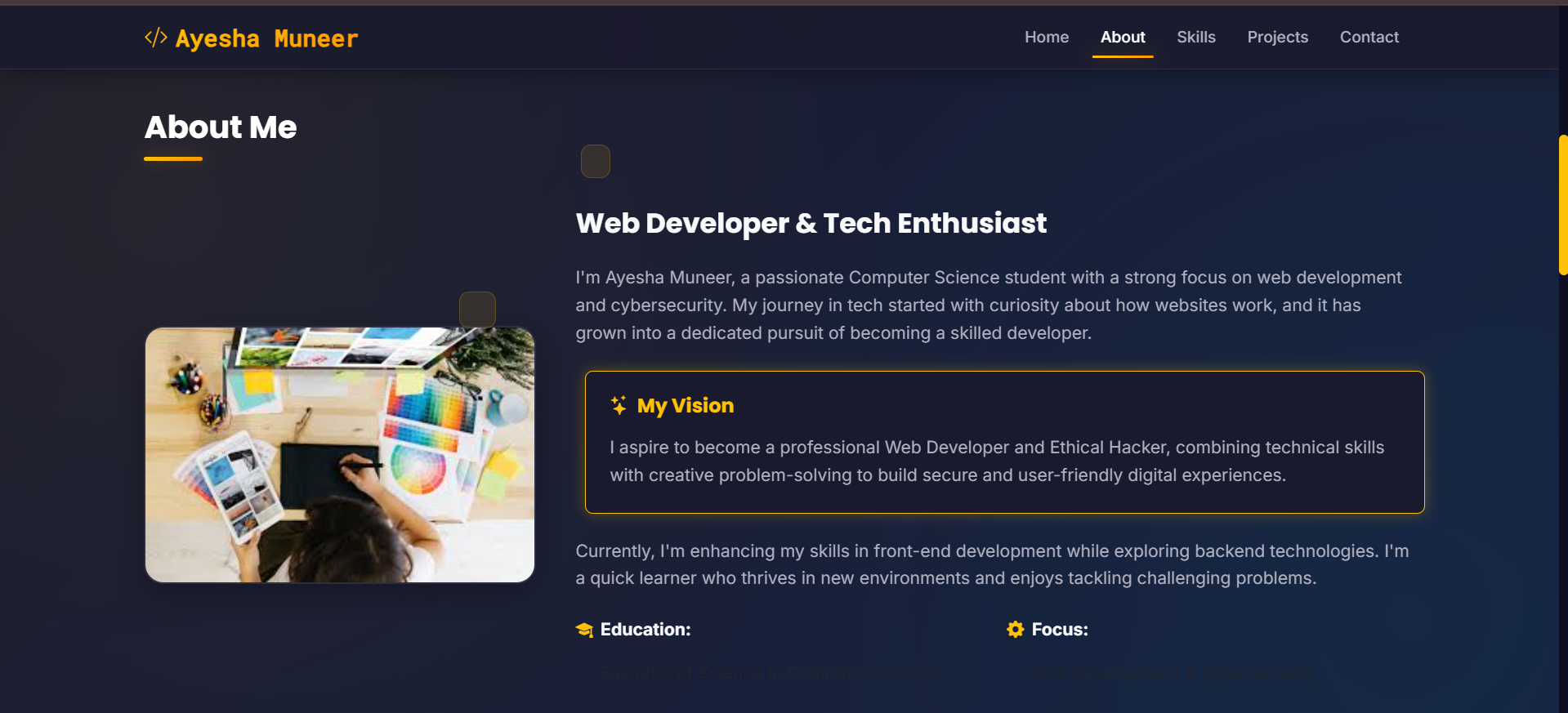 Portfolio About Section