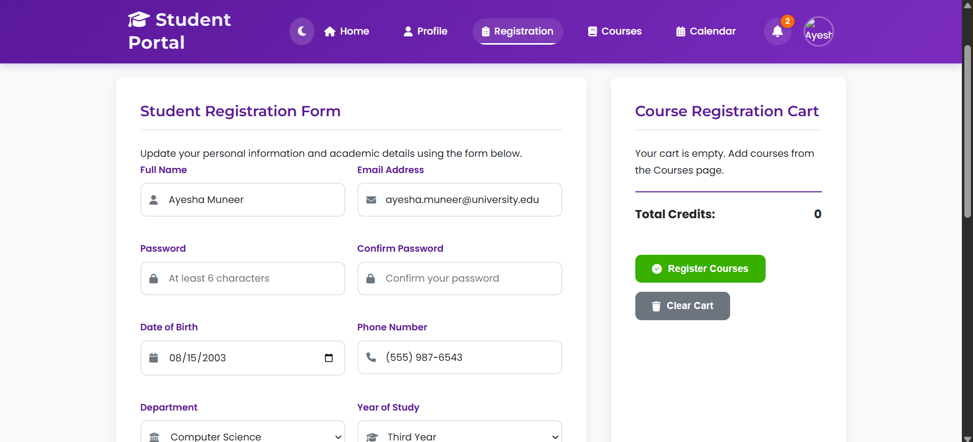 Course Registration